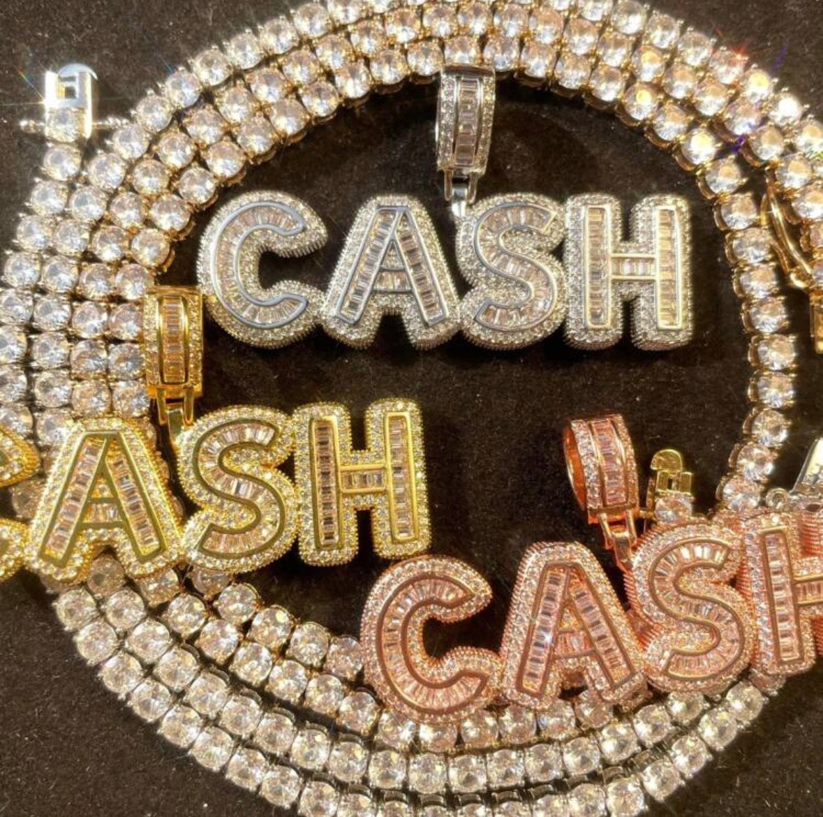 Custom Ice name Necklace