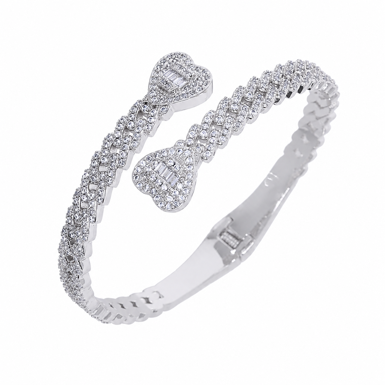 Pretty Heart Cuban Bangle β¨π