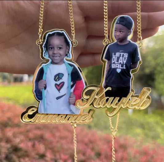 Custom Picture name necklace