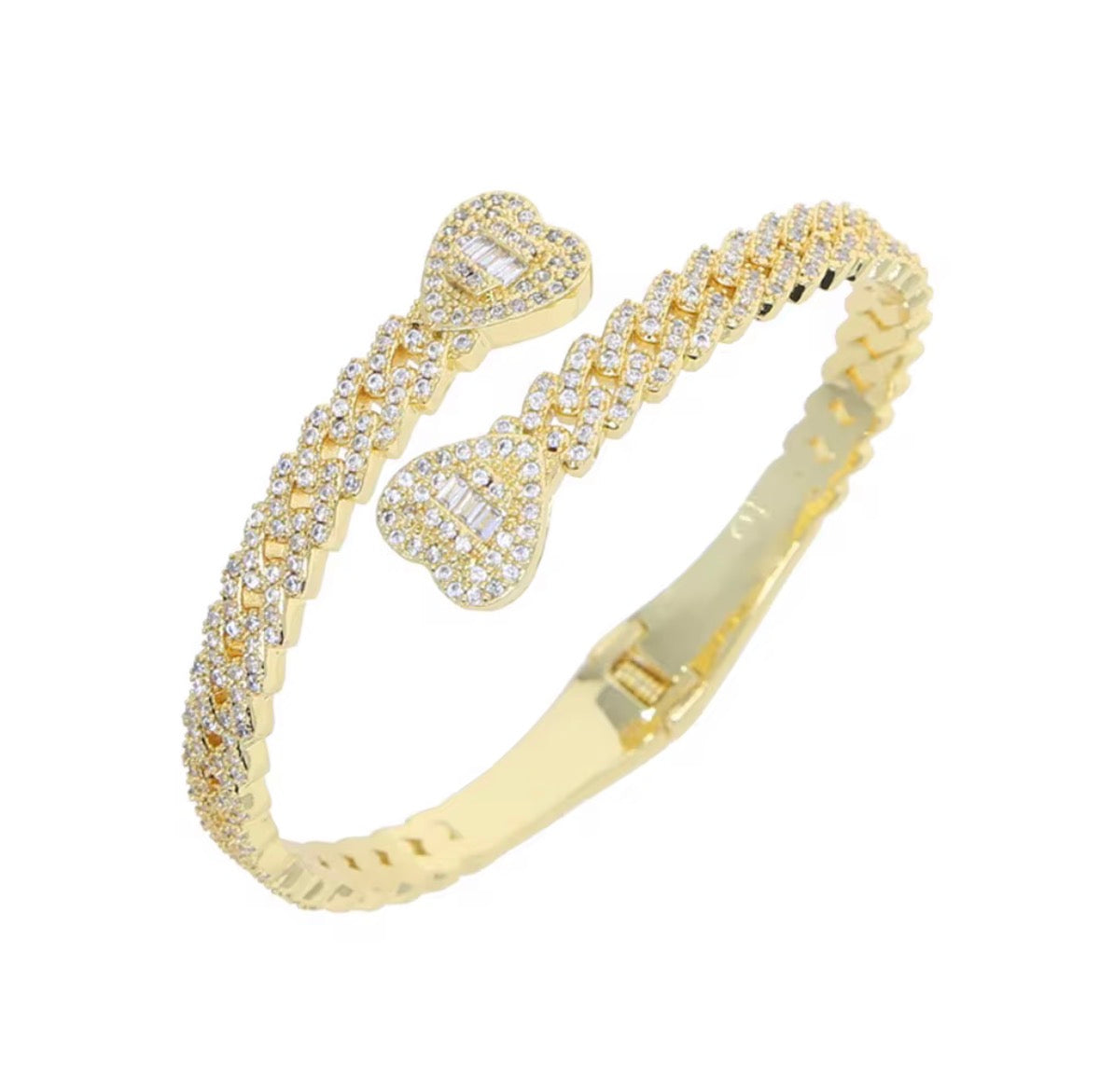 Pretty Heart Cuban Bangle ✨💖